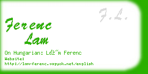 ferenc lam business card